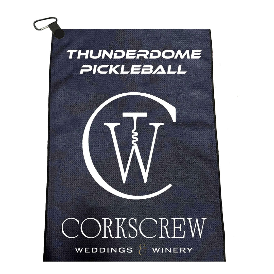 Thunderdome Pickleball Microfiber Towel with Bag Clip