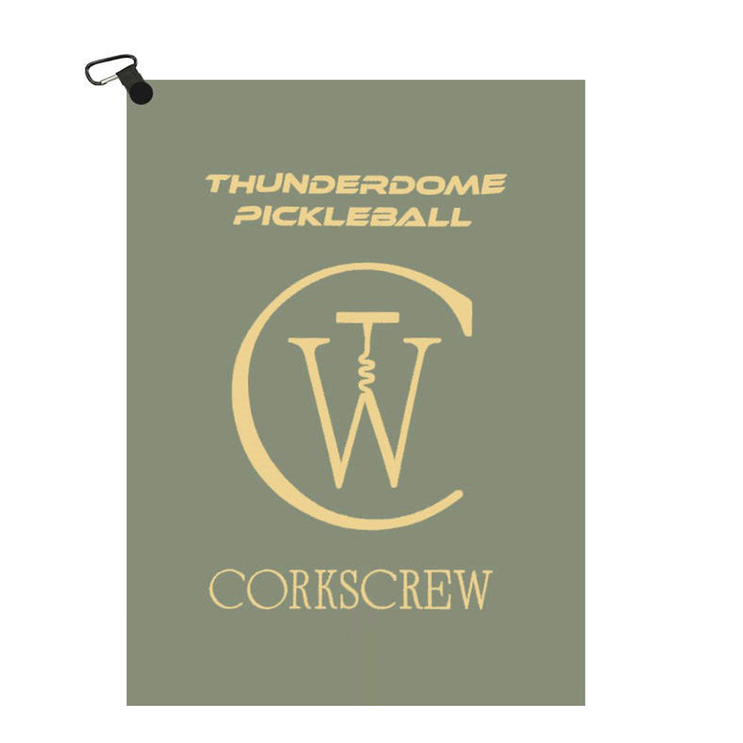 Thunderdome Pickleball Microfiber Towel with Bag Clip